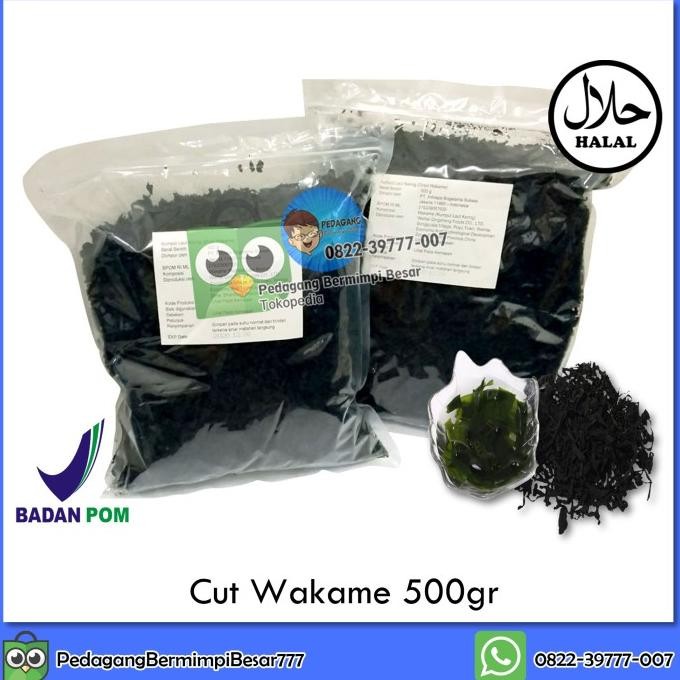 

Terbaru Cut Wakame 500gr | Dried Seaweed | Rumput Laut Kering