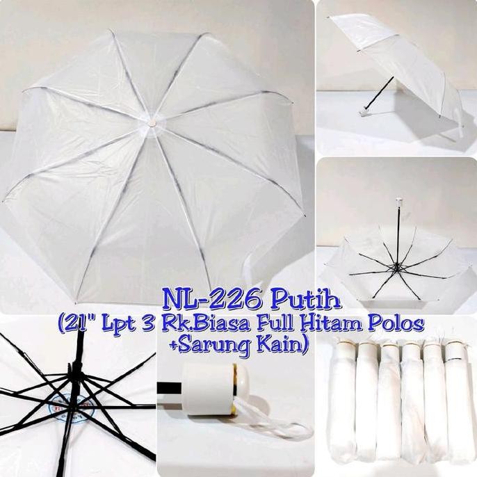 ready Payung Lipat 3 Polos Nagoya nl226 cocok untuk sablon Besi