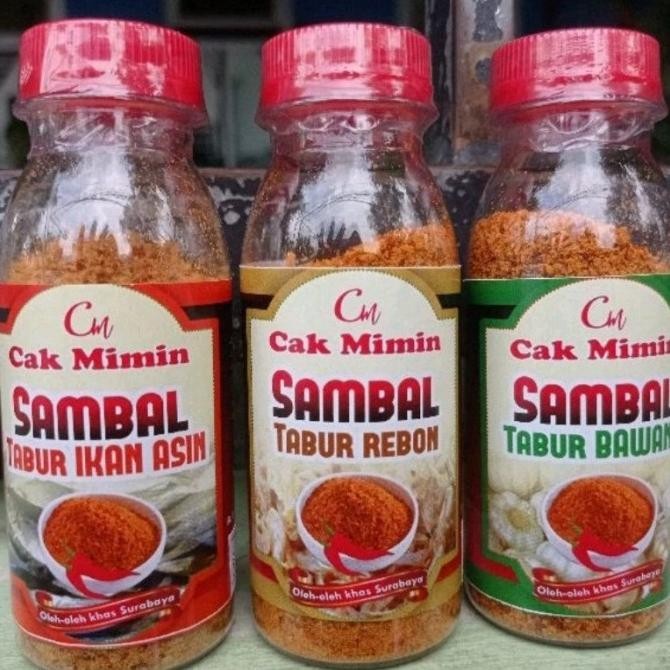 

Sambal Tabur bawang rebon ikan asin cak mimin