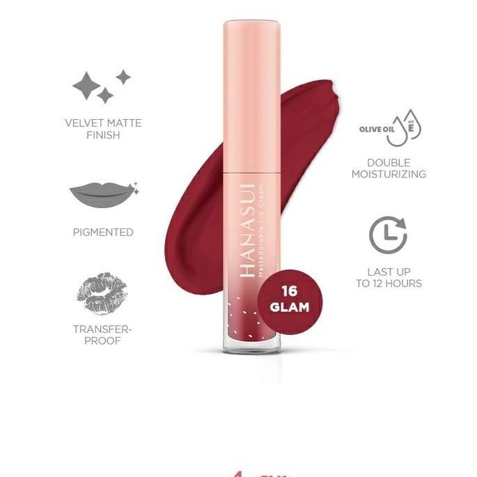 Paket Hemat Ombre Hanasui | Ombrelips Brown Sugar Dan Glam Dapat 2Pcs  Lipstick Lipstik Lip  Cream 7