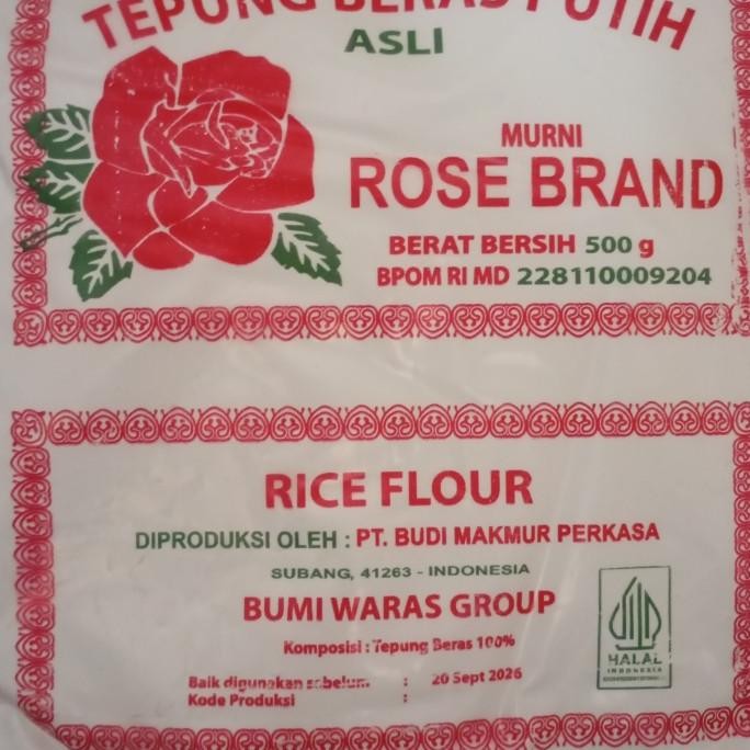 

Terlaris Tepung Beras Putih Rose Brand 500 Gram