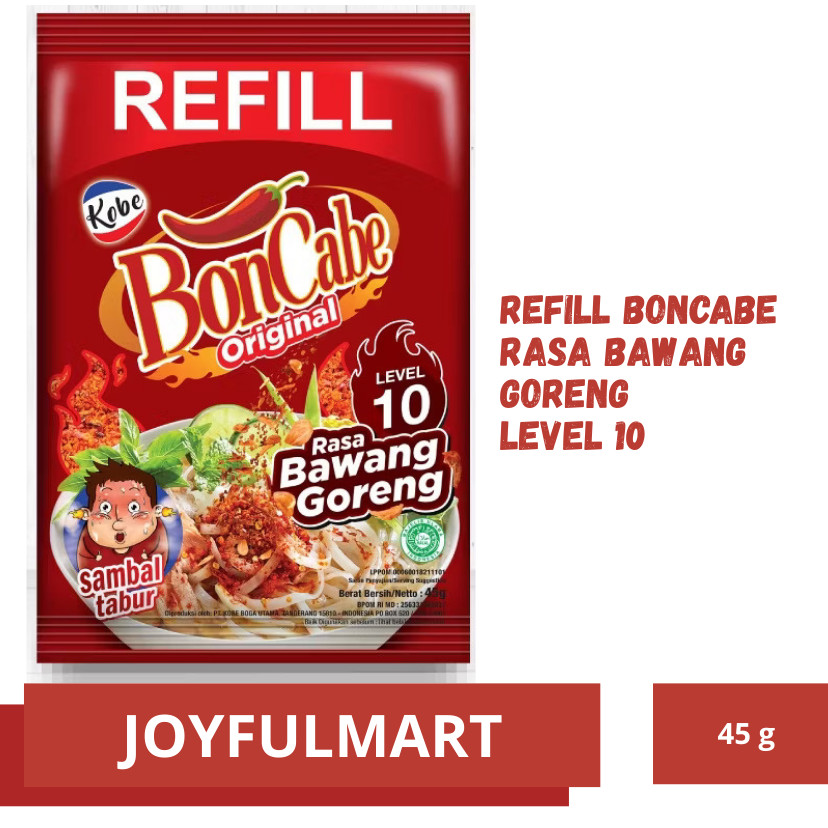 

BonCabe Sambal Tabur Level 10 Rasa Bawang Goreng REFILL 45gr