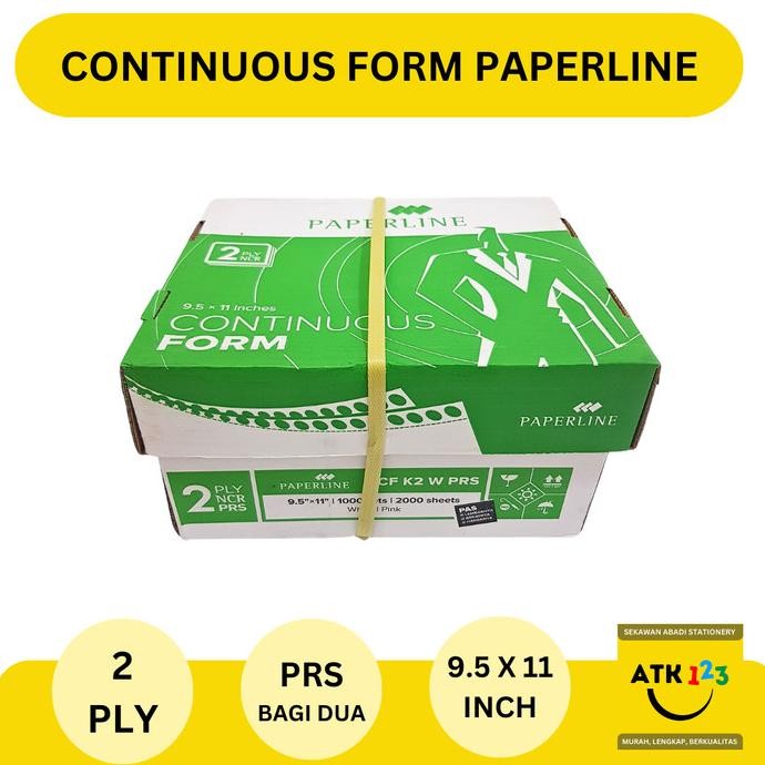 

TERMURAH - Continuous Form Paperline Uk. 9,5" x 11" : 2 Rangkap 2 (2 Ply) PRS