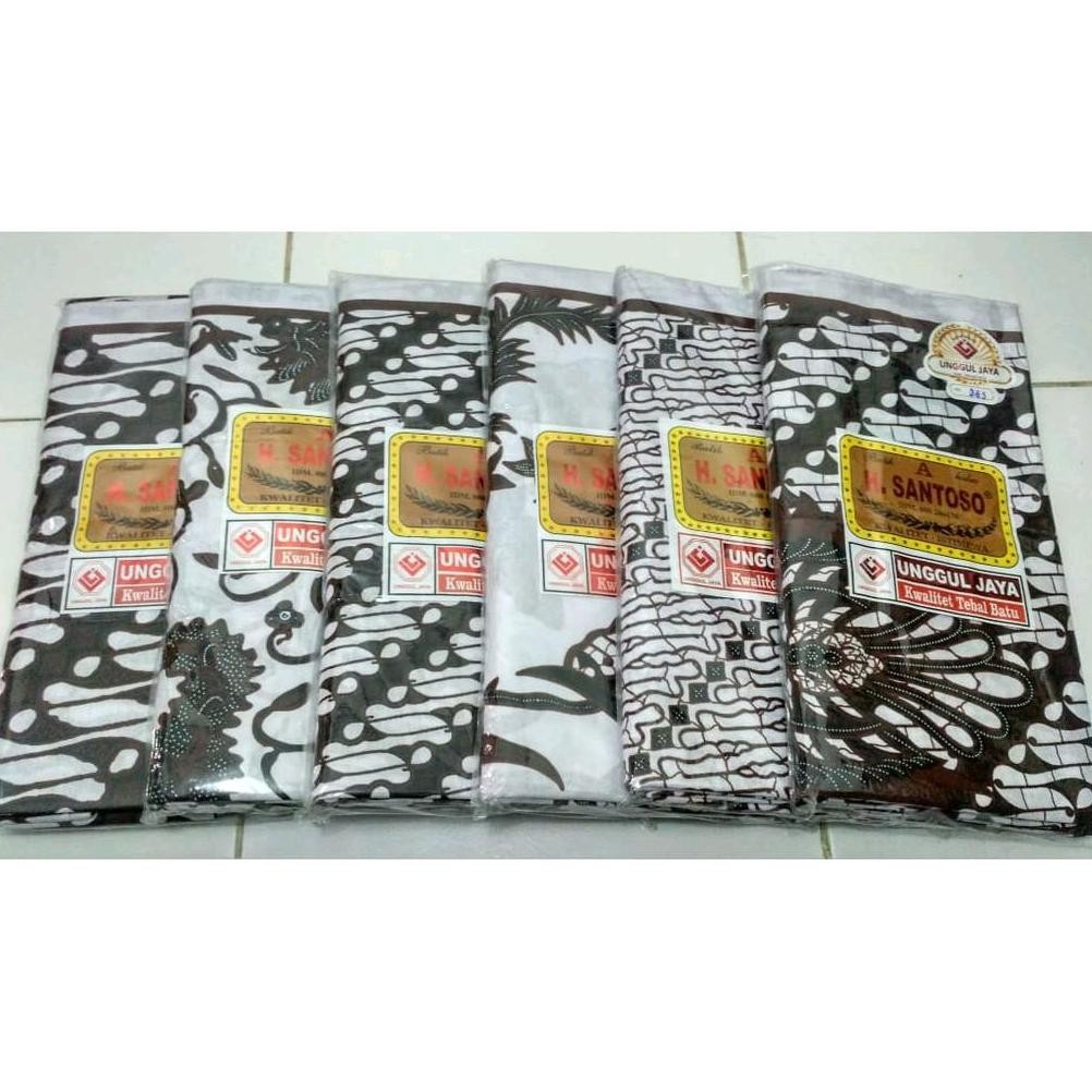 Kain Batik H Santoso A Putih Jarik Kawung Samping Kain Panjang Tapih Kebat Diskon