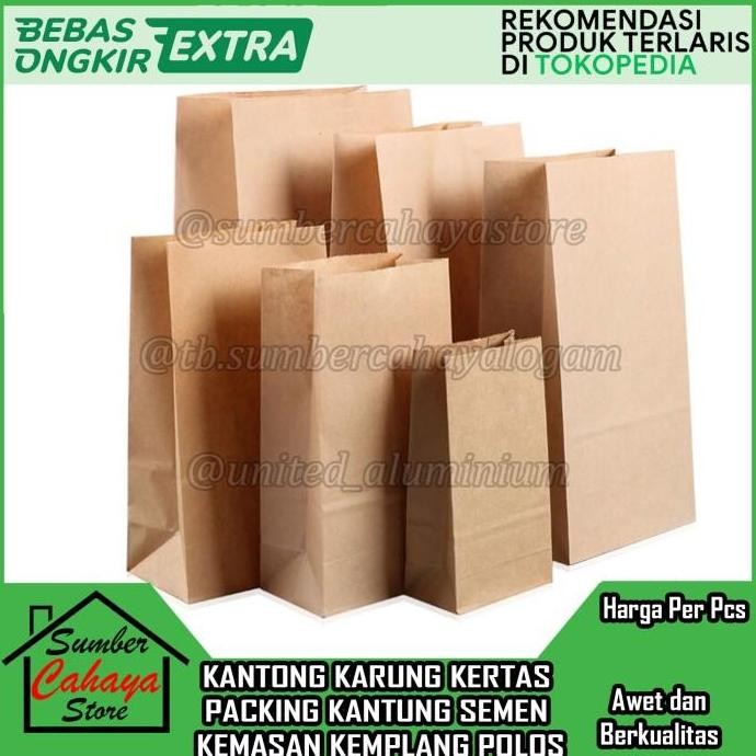 

Terlaris Kantong Karung Semen Packing Kemasan Kertas Pak Pakk Coklat Peking Cokelat Paking Pecking Ngepak Makanan Kering Kemplang Kerupuk Sembako Paket Barang Samson Online Shop Sak Polos Beras Tepung Zak Wadah Serbaguna Multifungsi Paperbag Paper Bag