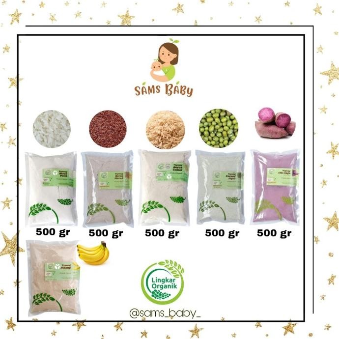 

Terlaris Tepung Beras Mpasi /Tepung Ubi / Tepung Kacang Lingkar Organik 500Gr