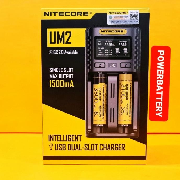 ready Nitecore UM2 Intelligent USB 2 Slot Charger