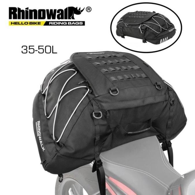 New Rhinowalk MT3550 Motorcycle Pannier 35-50L Tail Bag -Tas Sepeda Motor