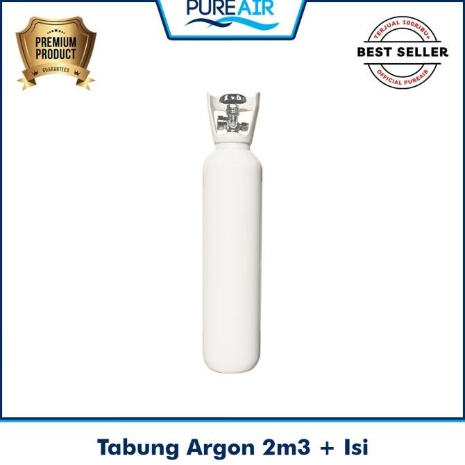 Pureair Tabung Argon + Isi Full Gas Argon Wg 2M3 New Stok
