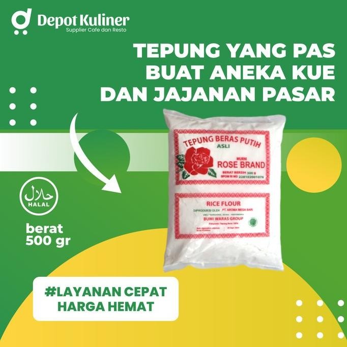 

Terlaris Tepung Beras Rose Brand 500Gr Tepung Beras Putih