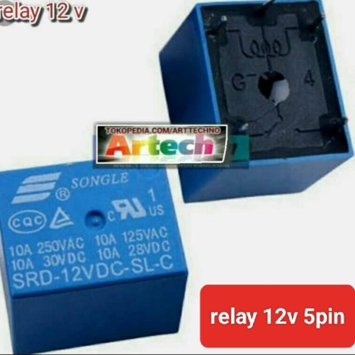 Relay 12v 5pin 5pin  (ORIGINAL SONGLE) Relay 12Vdc dc
