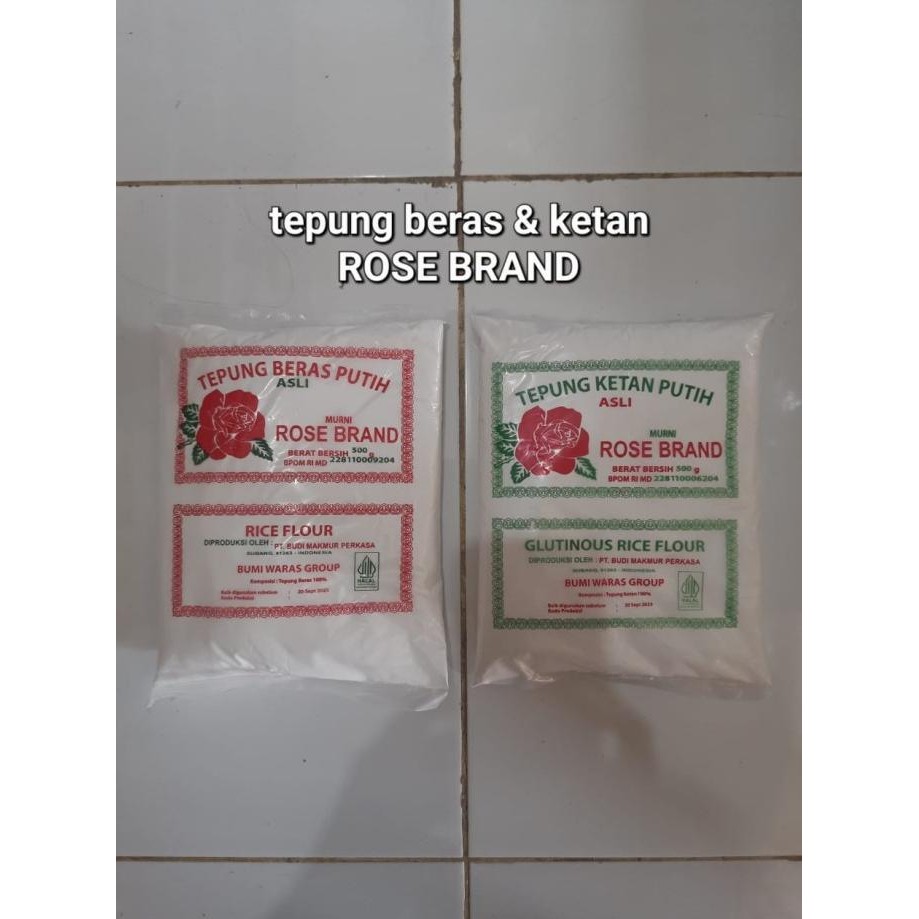 

Terlaris Tepung Beras Putih Dan Ketan Putih Murni Rose Brand 500Gr