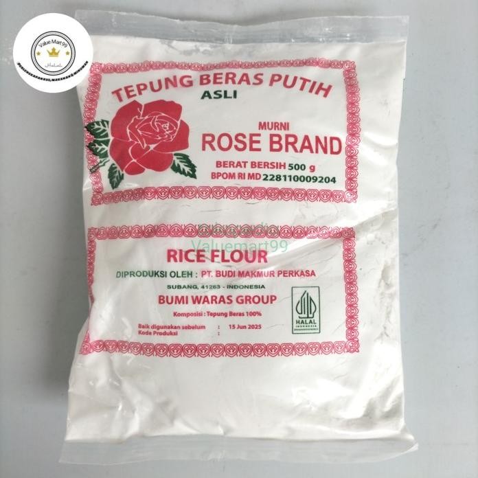 

Terlaris Tepung Beras Putih Rose Brand 500Gram