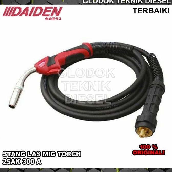 Daiden Stang Las Mig Torch 25Ak 300 A 300A 25 Ak Euro Connector Ori New Stok