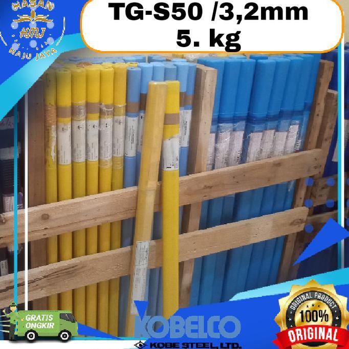 Kawat Las Filler Besi Kobe Tgs-50 3,2Mm Er70S-G (5Kg) New Stok