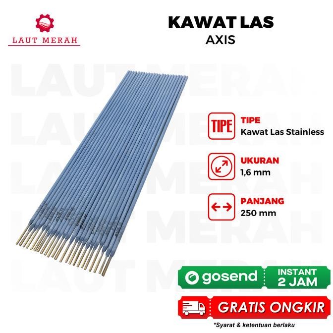 Axis Kawat Las Stainless 1.6 X 250Mm Kawat Las Steinless Steel New Stok