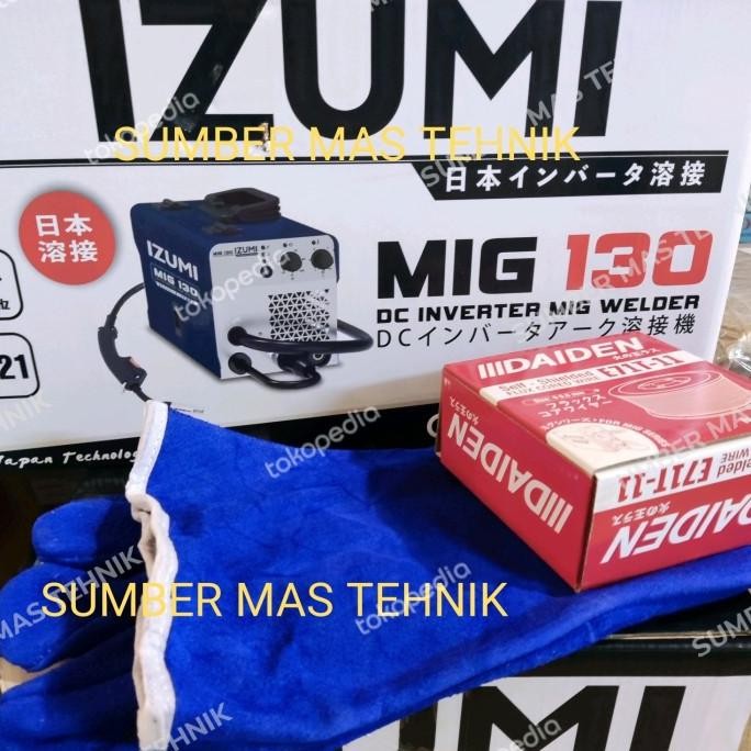 Mesin Las Izumi Mig130 Mesin Las Fluk Core Alat Las Besi Mig 130 Izumi New Stok