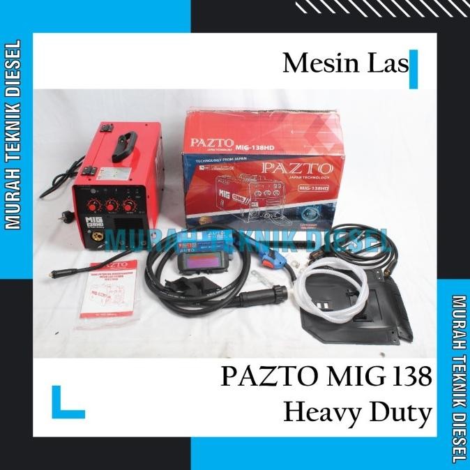 Mesin Las Mig 138 Heavy Duty Pazto Free Kacamata Las Pazto Berkualitas New Stok