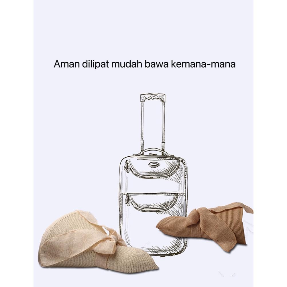 Topi Pantai Wanita Pelindung UV Topi Bisa diLipat Tebel Dan Lebar Bahan Jerami Premium CAHAYA T31