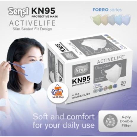 masker sensi kn95 active life 6ply mixed warna sensi kn95 mixed color termurah