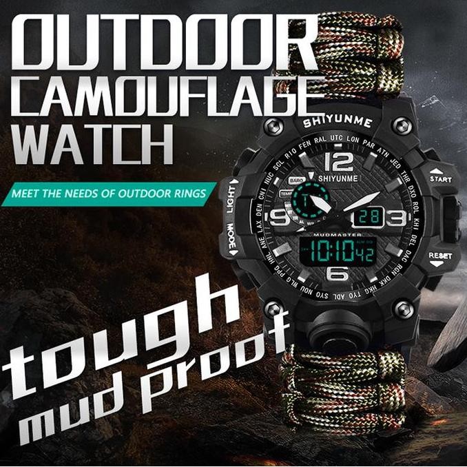 Terlaris Shiyunme G Style Jam Tangan Olahraga Militer Pria Tahan Air Led Noctilucent Jam Tangan Digi