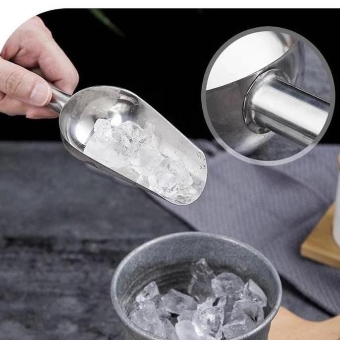 

Terlaris Sendok Skop Es Batu Stainless Tebal / Sekop Es /Sekop Tepung /Sekop Beras Stainless 8 Inch 9 Inch 10 Inch