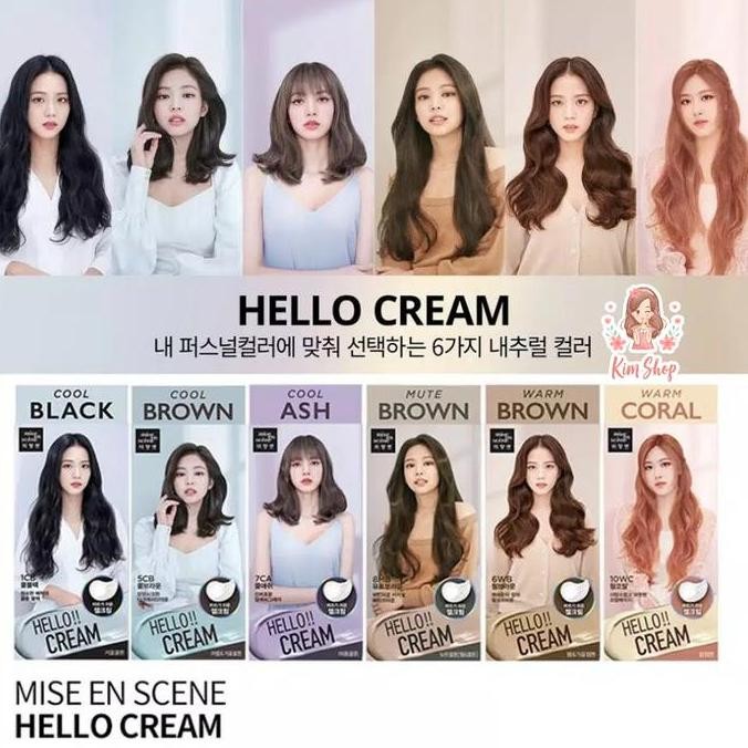 Mise en Scene Hello Cream Hair Dye BLACKPINK Semir Rambut Korea BED