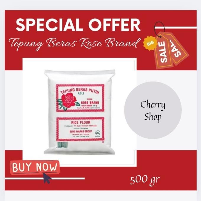 

Terlaris Tepung Beras Rice Flour Rose Brand 500 Gr 1/2 Kg ( Ge2Z )