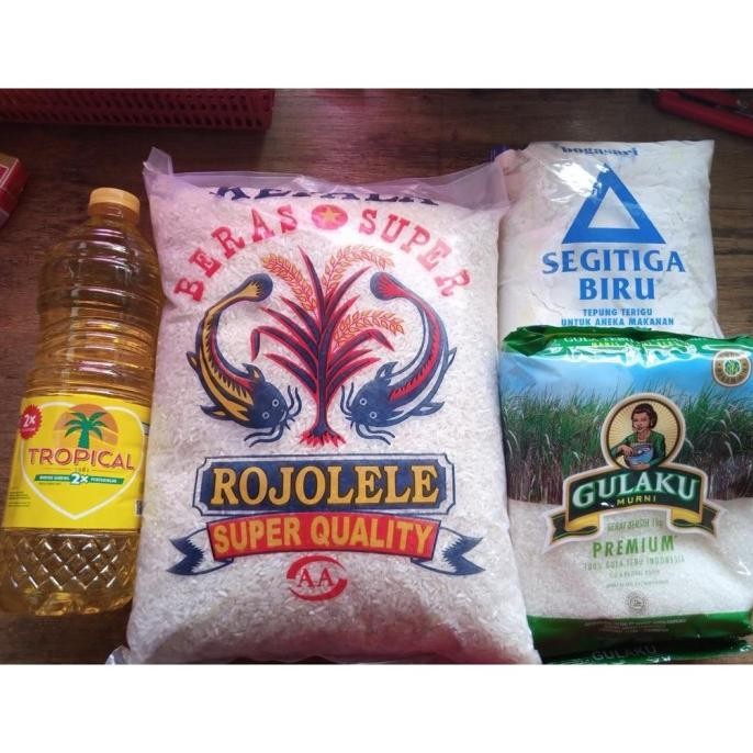 

Terlaris Paket Sembako Beras 4Kg, Minyak, Tepung, Gula