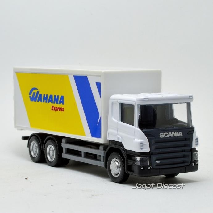 Uni Car Scania Mainan Truk Kurir DHL JNE Sicepat Wahana Anteraja JNT 3