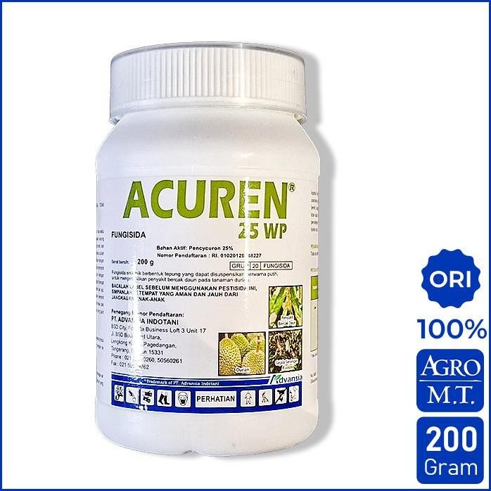 

Terlaris Fungisida Acuren 25 Wp Untuk Hawar Daun Durian, Padi, Dan Sawi (200 Gram) - Advansia
