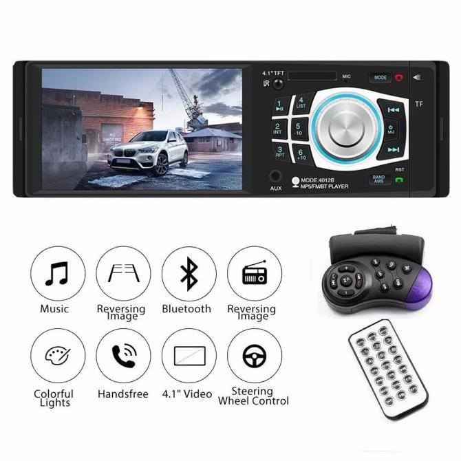 New Tape Audio Mobil Bluetooth MP5 Single Din With LCD Monitor Parkir