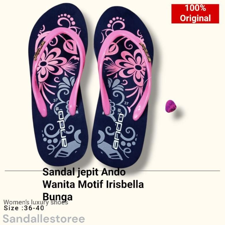Best Ando Sandal Jepit Wanita Sandal Jepit Cewek Motif Irisbella