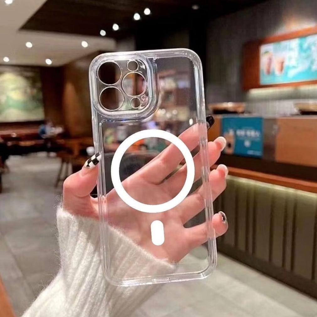 Ss-64 Magsafe Clear Case For Oppo A98 F23 A1 F1S F5 Youth F7 F11 Reno 4 4F F17 4Z A92S 5 5F F19 6 7 