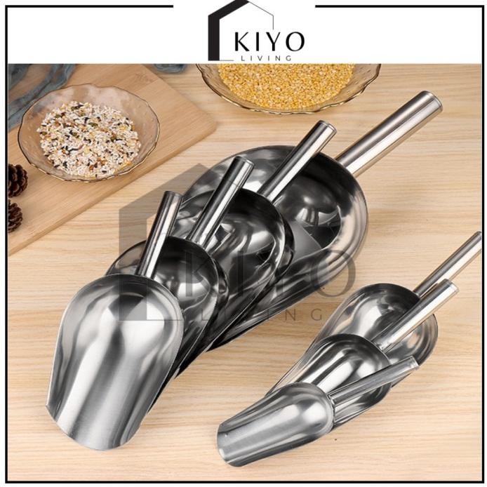

Terlaris Kiyo Sekop Es Batu Serokah Biji Beras / Skop Tepung Scoop Stainless