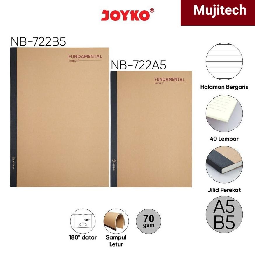 

hg-24 h-4 BUKU TULIS CATATAN NB 722 (1 SET 2 PCS) NOTEBOOK JOYKO Viral Murah