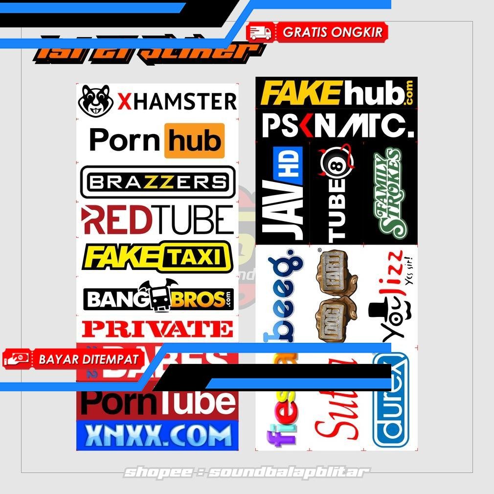 [Termurah] Viral Stiker Motor Racing Dewasa Pack Isi 21 Stiker - Xhamster Brazzer Katun Cotton Combe