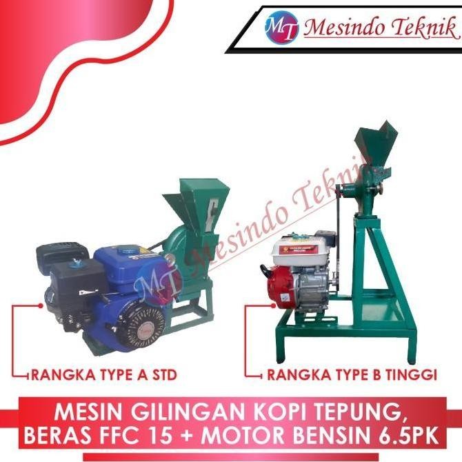 

Terlaris Mesin Gilingan Kopi Tepung Beras Ffc 15 + Motor Bensin 6.5Pk Terlaris