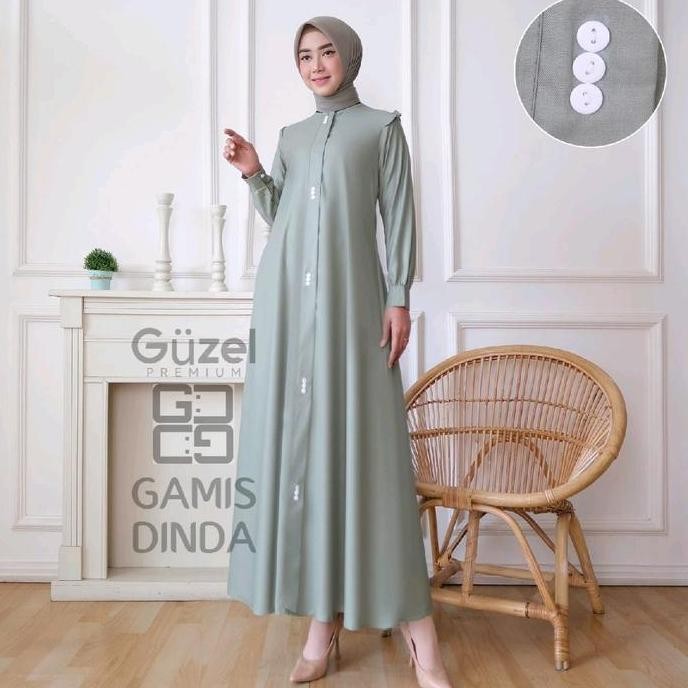 gamis polos bahan katun toyobo cantik dan elegan bahan tidak gampang kusut Muslim Panjang Wanita Lin