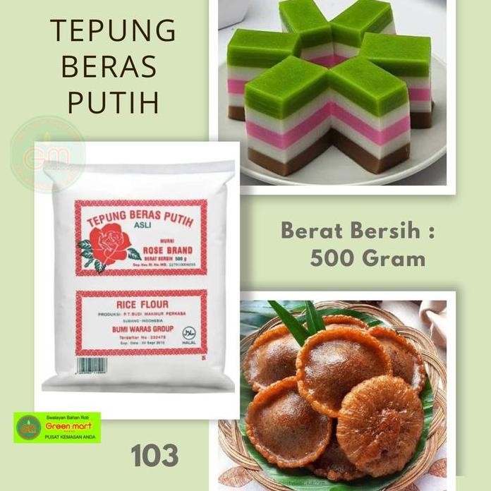 

Terlaris Tepung Beras Putih Merk Rose Brand 500 Gram Rice Flour. 103
