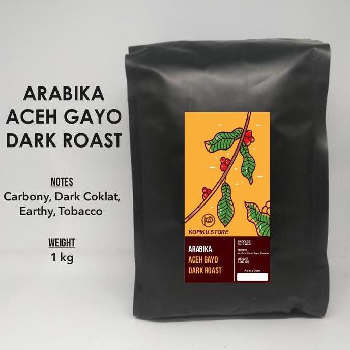 

ready stock Arabika DARK ROAST 1KG - Es Kopi Susu Aceh Gayo (Biji/Bubuk)