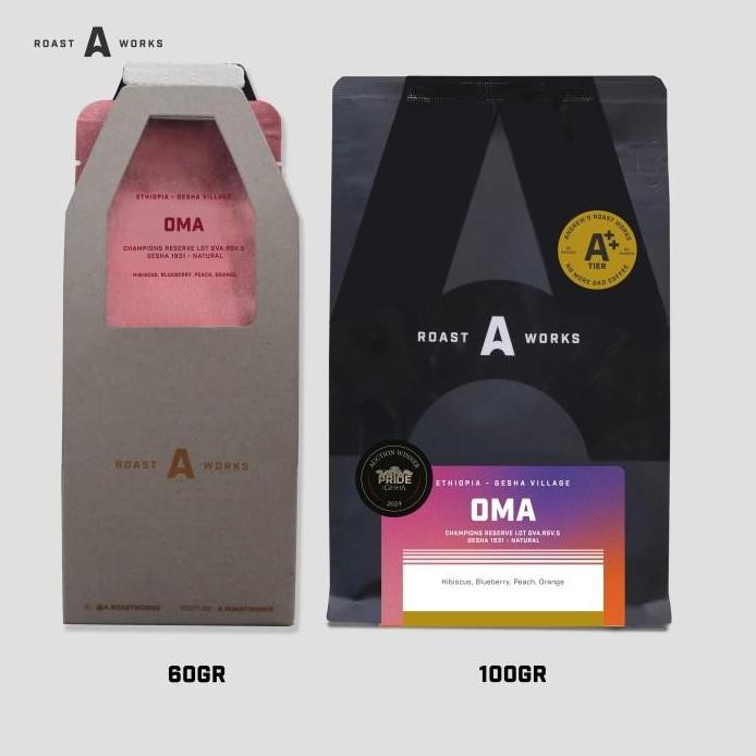 

ready stock Ethiopia Gesha Village Oma Champions Reserve Lot GVA RSV 5 Gesha 1931 Natural (Filter) - A Roastworks - Biji Kopi