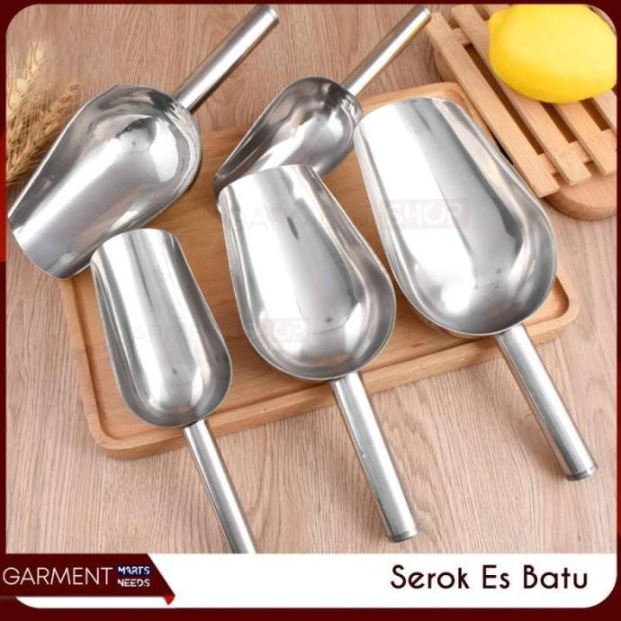 

Terlaris Sekop Es Batu Serokan Biji Kopi Tepung Stainless Steel Sendok Skop Beras Gula Biji Bijian Spatula Ice Cube