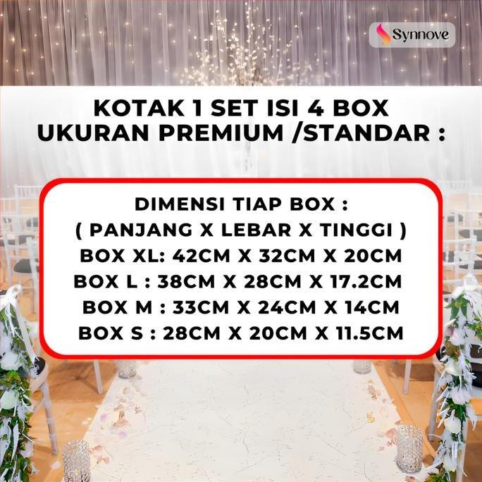 

ready !!! Kotak Seserahan Pernikahan SET Isi 4 PREMIUM Box Kotak Hantaran Seserahan Mika Double Tile