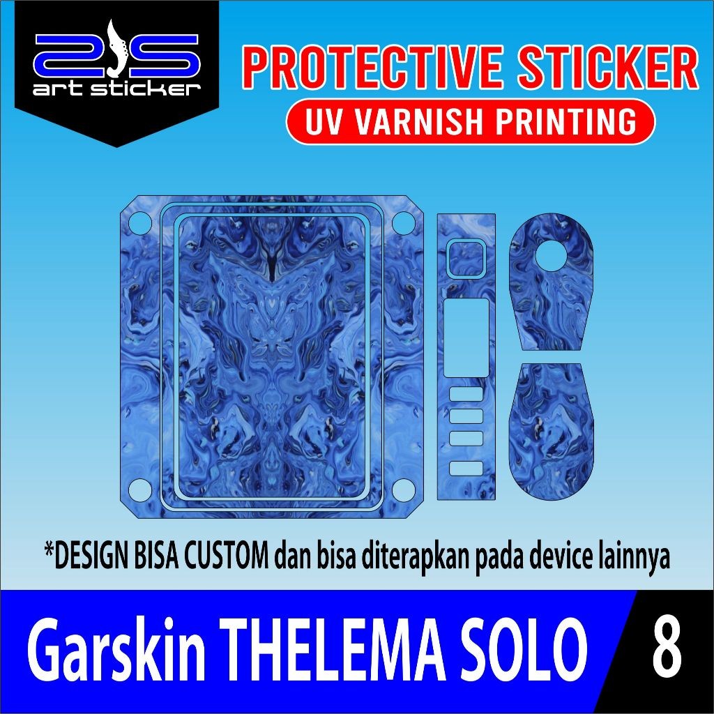 

Get2pcs Stikertelemasolo Uv Varnish Printing Shogun Black Blue Marble Garskin Casing Motif Dan Bisa Custom Bayar Ditempat