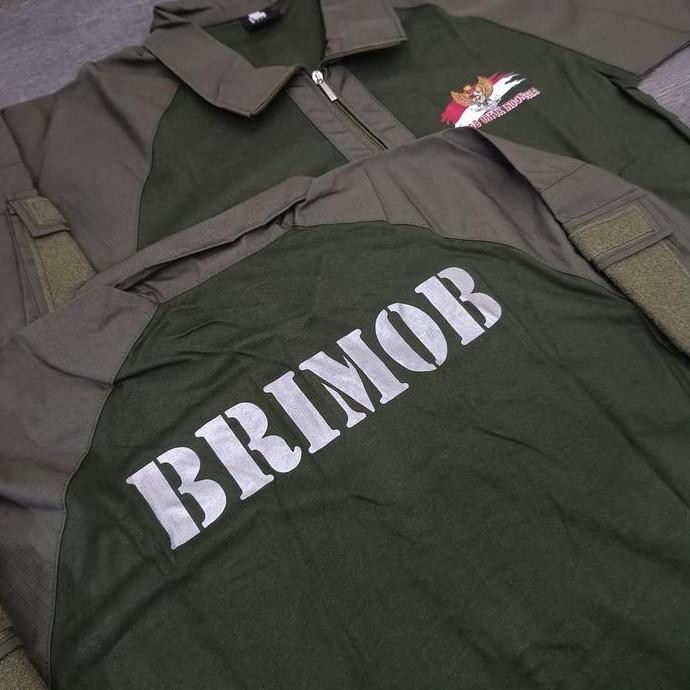 ready stock Kaos Tactical Hijau BDU Brimob Untuk Indonesia / Kaos Tactical Brimob
