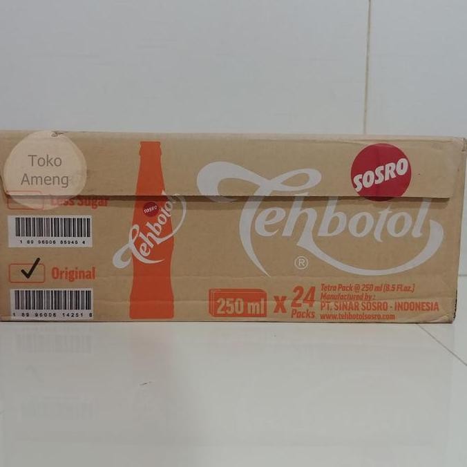

ready stock Sosro Teh Botol Kotak 250ml - 1 Dus (24pcs)