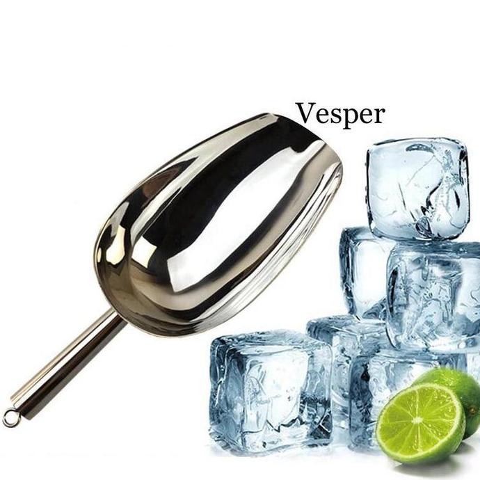 

Terlaris Ice Shovel Stainless Tebal Dengan Ring Cantelan / Ice Scoop / Sekop Es Batu / Sekop Beras Tepung Terbatas