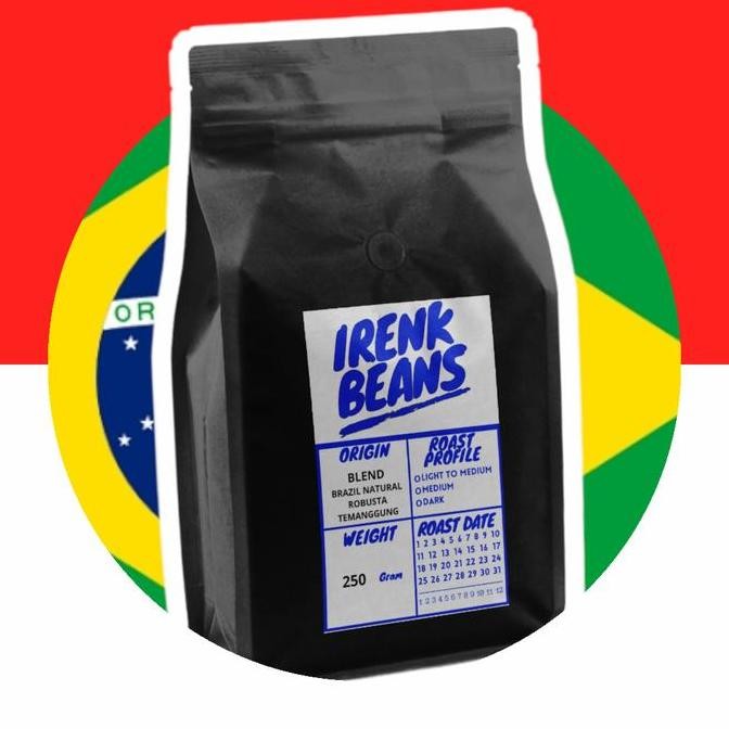 

ready stock Blend Arabika Brazil Natural Robusta Temanggung 250g Biji Bubuk