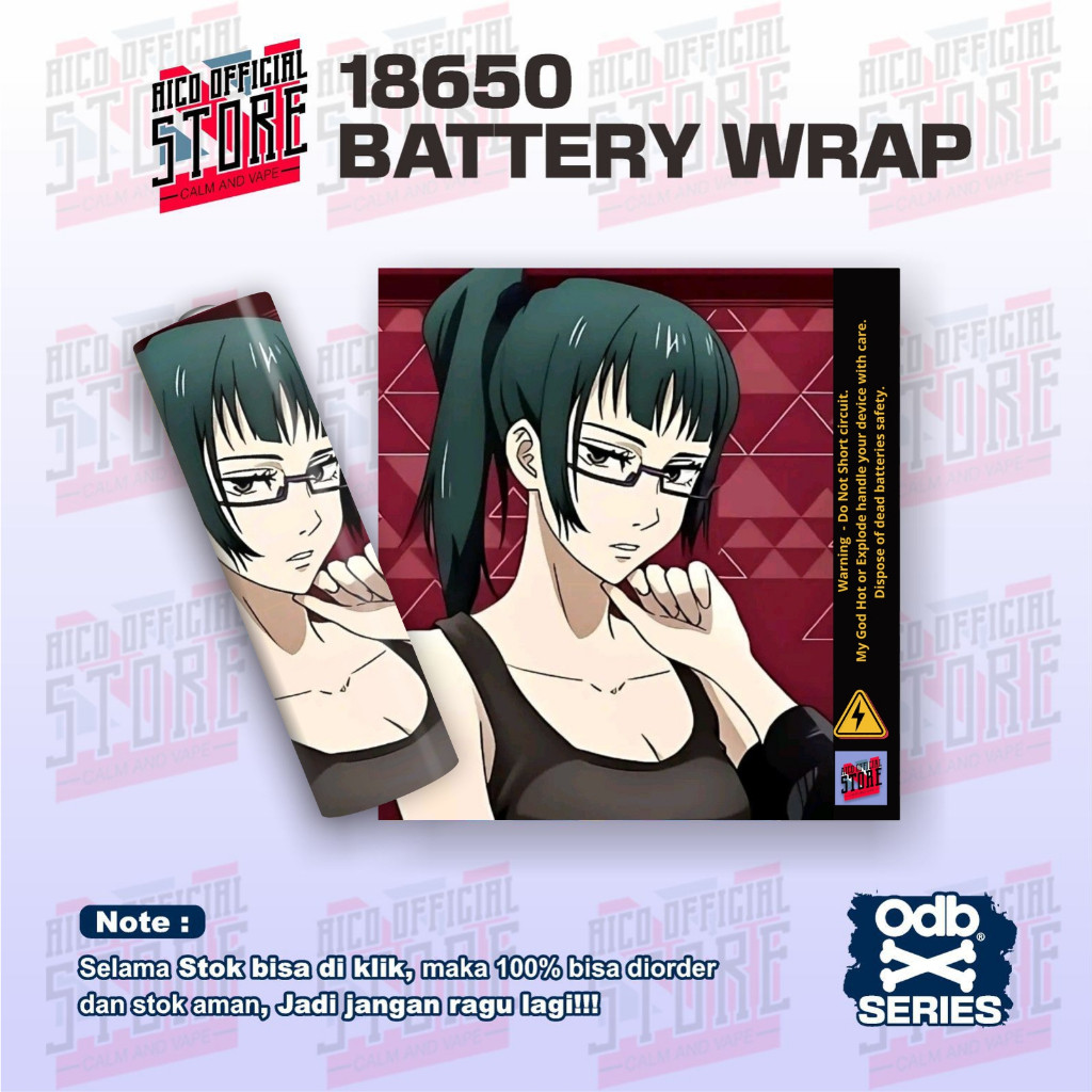 

Get2pcs Pelindung Baterai Wrap 18650 Anime Jujutsu Kaisen Satoru Gojo Penghias Dan Batre 41 Garskin Casing Motif Bisa Custom Bayar Ditempat